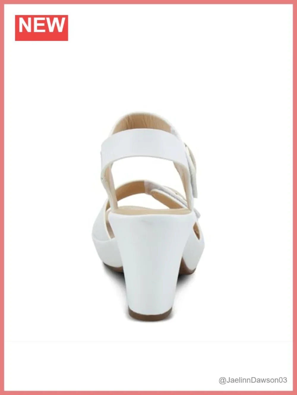 Women's Platform Sandals with Hook and Loop Closure, Padded Insole, Slip-On
